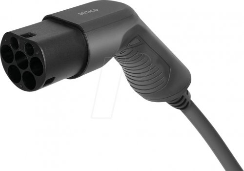 Cable tipo 2, para vehículos eléctricos, 7,6 kW, 5 m.