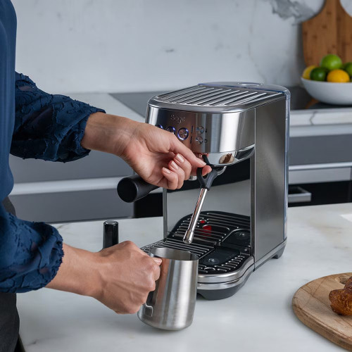 Cafetera automática Sage SES500BSS4EEU1 Bambino Plus Plata