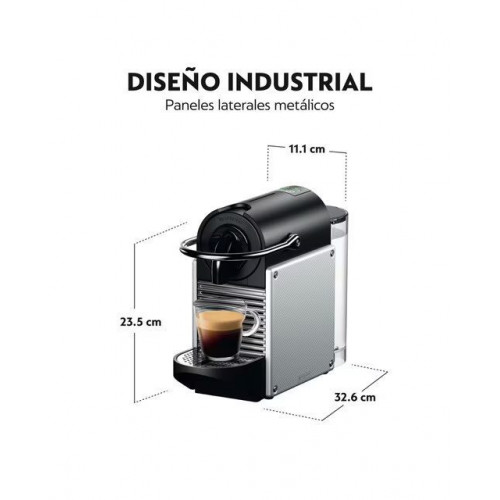 Cafetera de Cápsulas automática Nespresso De'Longhi Pixie para cápsulas Nespresso Original Gris