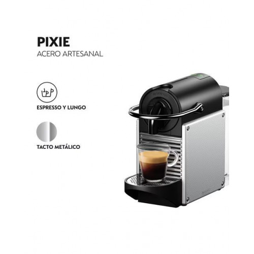 Cafetera de Cápsulas automática Nespresso De'Longhi Pixie para cápsulas Nespresso Original Gris
