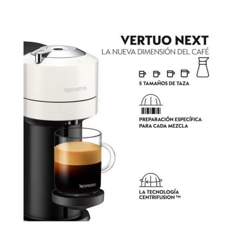 Cafetera de cápsulas Nespresso De'Longhi Vertuo Next para cápsulas Nespresso Vertuo Blanco