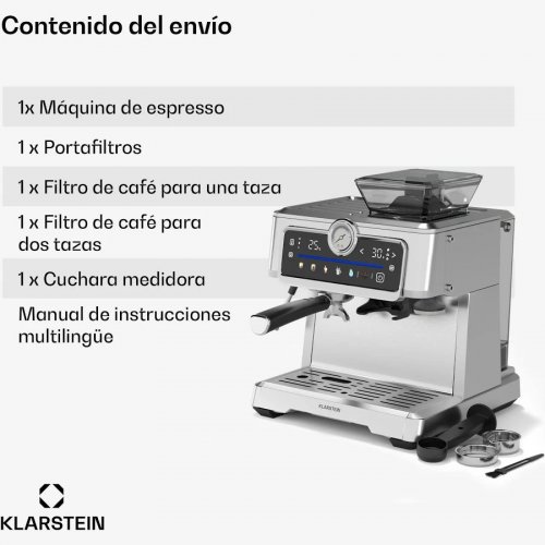 Cafetera espresso Klarstein Grandpressotouch