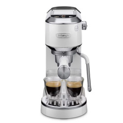 Cafetera espresso manual de bomba De'Longhi Dedica Duo EC890.WI para café caliente y frío Blanco