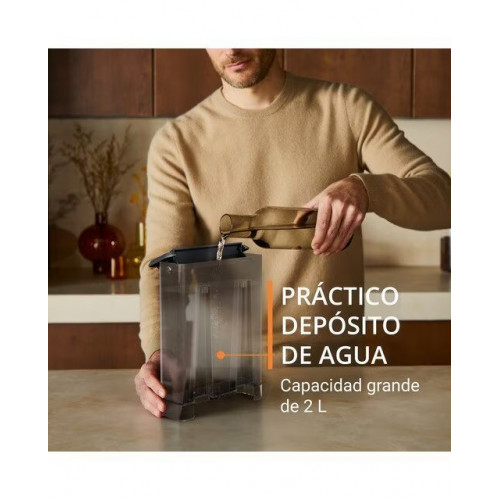 Cafetera espresso manual Krups XP3818 con vaporizador de leche Negro