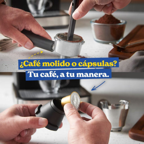 Cafetera Espresso Russell Hobbs Heaton compatible Nespresso Negro
