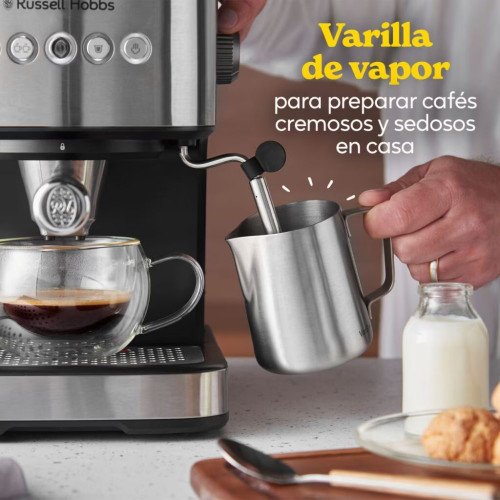 Cafetera Espresso Russell Hobbs Heaton compatible Nespresso Negro