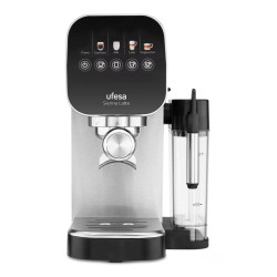 Cafetera Espresso Ufesa Thermoblock Sienna Latte Negro / Plata