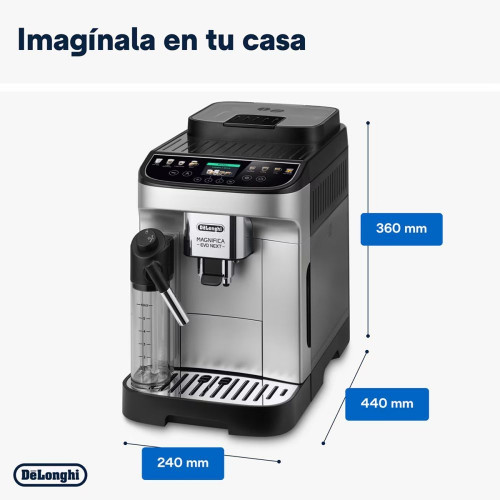 Cafetera Superautomática De'Longhi Magnifica Evo Next ECAM310.80.SB con molinillo integrado Plata