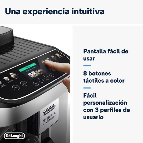 Cafetera Superautomática De'Longhi Magnifica Evo Next ECAM310.80.SB con molinillo integrado Plata