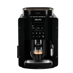 Cafetera superautomática Krups Pisa EA81P0 diseño compacto 3 niveles de temperatura y 3 texturas de molido Negro