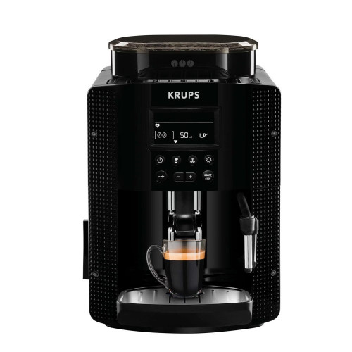 Cafetera superautomática Krups Pisa EA81P0 diseño compacto 3 niveles de temperatura y 3 texturas de molido Negro