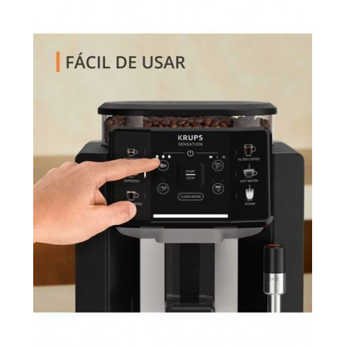 Cafetera superautomática Krups Sensation C10 EA910A10 con Tecnología Barista Inside Inox