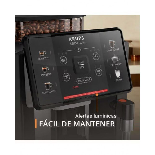 Cafetera superautomática Krups Sensation C10 EA910A10 con Tecnología Barista Inside Inox
