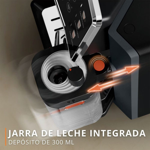Cafetera Superautomática Krups Sensation Milk EA912B con jarra de leche integrada Gris oscuro