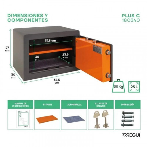 Caja fuerte arregui 180340 con llave