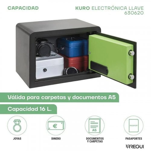 Caja fuerte de fijar arregui kuro 630620 35x25x25 cm