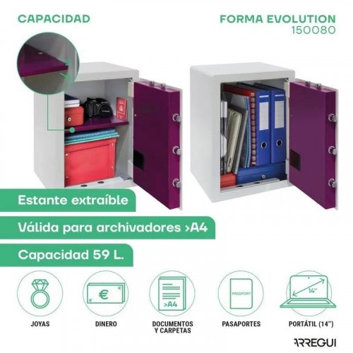 Caja fuerte de para instalar / atornillar arregui 150080 38.5x52x36