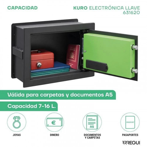 Caja fuerte para empotrar Kuro con huella dactilar