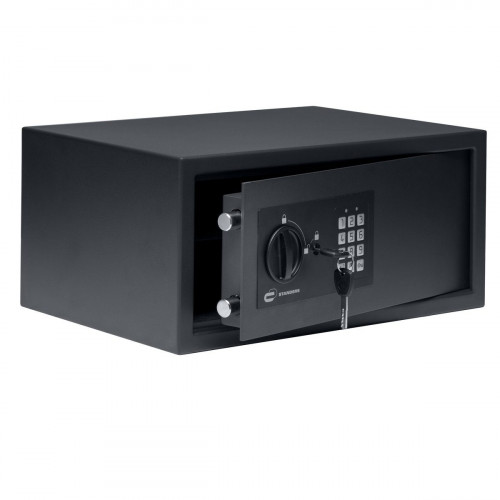 Caja fuerte superficie STANDERS, digital + llave de emergencia, 20L, 43x20x30 cm