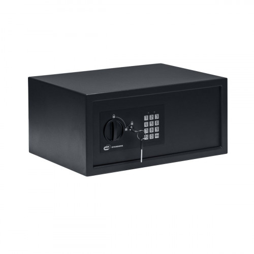 Caja fuerte superficie STANDERS, digital + llave de emergencia, 20L, 43x20x30 cm