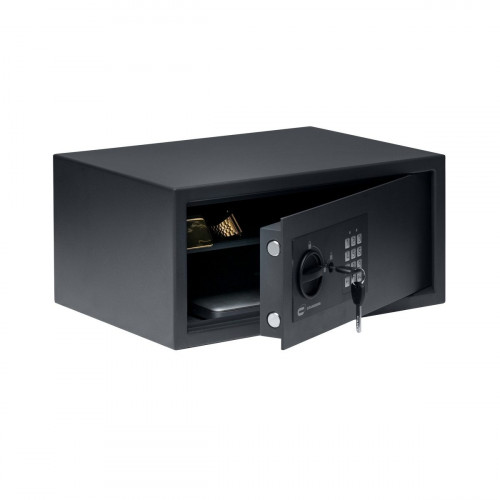 Caja fuerte superficie STANDERS, digital + llave de emergencia, 20L, 43x20x30 cm
