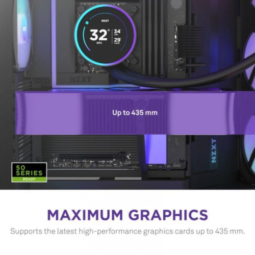 Caja NZXT H9 Flow RGB+ Negro Vidrio Templado ATX EATX mATX Mini-ITX Iluminación Multi