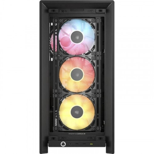 Caja torre Corsair FRAME 4000D LCD RS ARGB lateral LCD, 4 ventiladores ARGB, E-ATX, negro