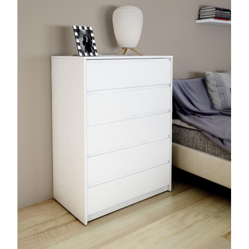 Cajonera KIT 5 cajones Serie Home blanco 109x80x48cm (altoxanchoxfondo cm)