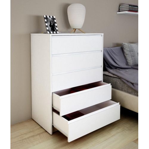 Cajonera KIT 5 cajones Serie Home blanco 109x80x48cm (altoxanchoxfondo cm)