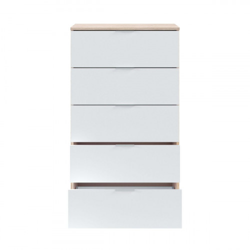 Cajonera KIT ALAYA 5 cajones Roble Canadian y Blanco Artik 110x60x40cm