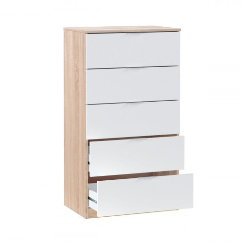 Cajonera KIT ALAYA 5 cajones Roble Canadian y Blanco Artik 110x60x40cm