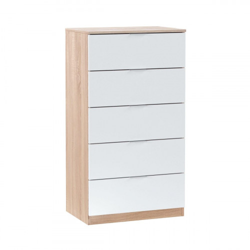 Cajonera KIT ALAYA 5 cajones Roble Canadian y Blanco Artik 110x60x40cm