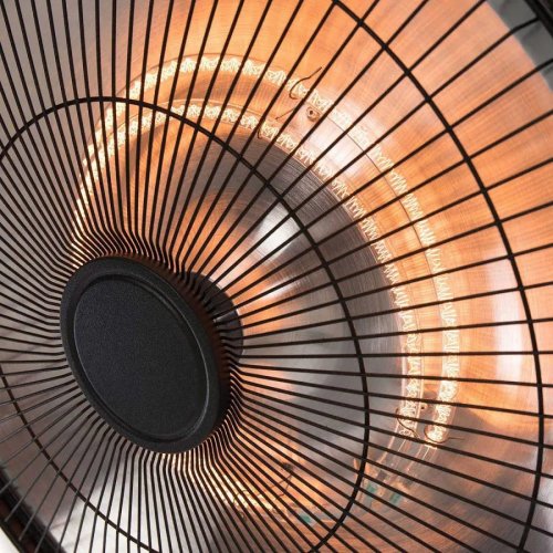 Calefactor de pie Retro Sphere 2100 W halógeno negro Rss16 Sunred