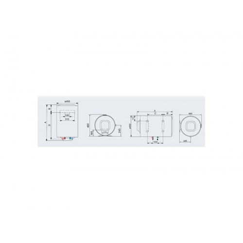 Calentador de agua eléctrico vertical de pared - Ariston PRO1 ECO 100