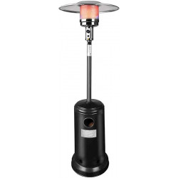 Calentador terraza gas negro 12000 W con reflector francia
