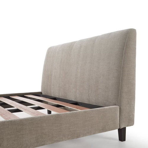 Cama doble tapizada New Bari EuroVolter Gris claro