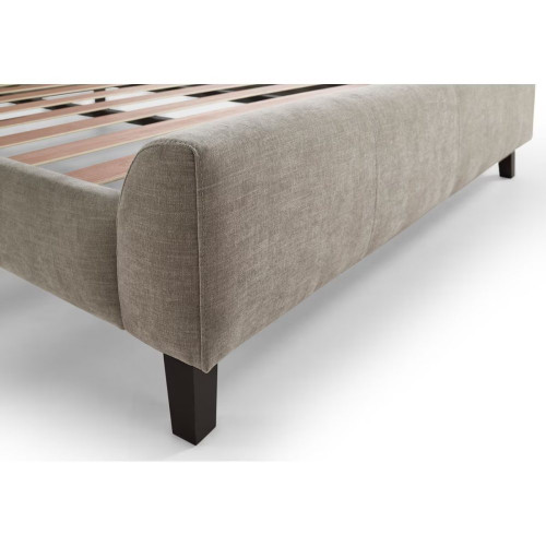 Cama doble tapizada New Bari EuroVolter Gris claro