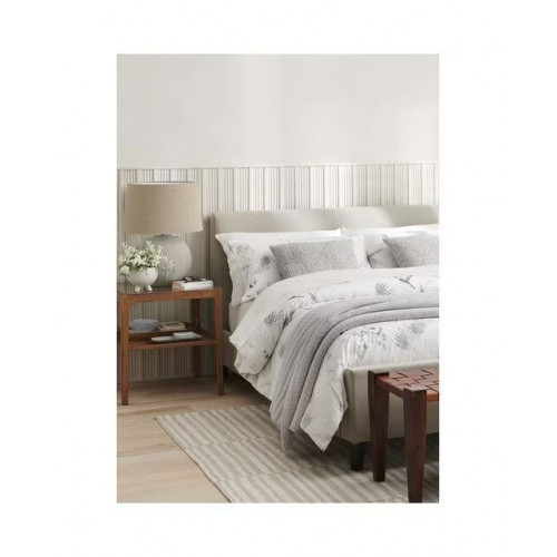 Cama doble tapizada New Bari EuroVolter Gris claro