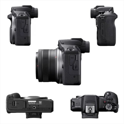 Camara Canon Eos R100 Lente 18 45Mm 24.2Mp Sin Espejo
