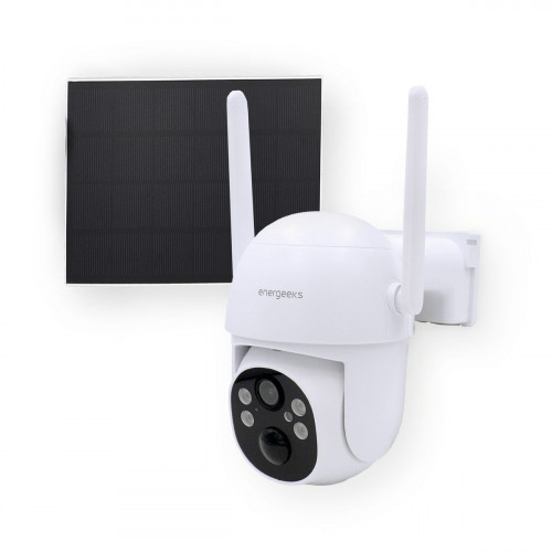 Cámara de vigilancia exterior motorizada batería+panel solar 4G con datos ilimitados 2K 4MP