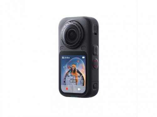 Cámara deportiva - Insta360 X6 Standard Bundle, 8K 50fps 360 Video, 140min Autonomía, Sumergible, Efecto Invisible Selfie Stick, Midnight Black