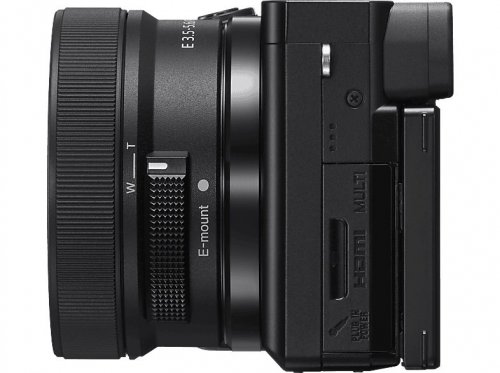Cámara EVIL - Sony  Kit Alpha 6100 (ILCE6100L) + Objetivo  SELP16502 + Tarjeta SD 64GB, 24.2MP, Wi-Fi