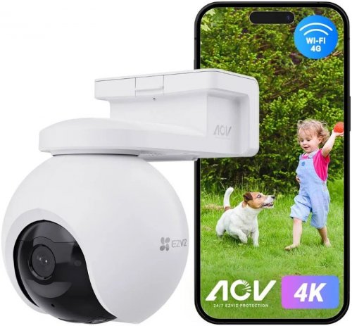 Cámara Ezviz Wifi& 4G EB8 Pro A Batería Rotativa 4K Panel Solar Kit