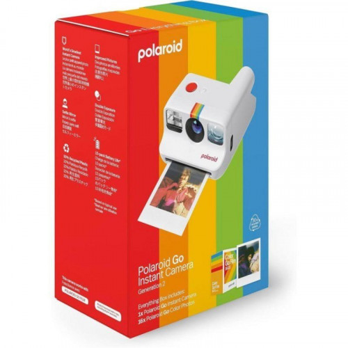 Cámara Instantánea Polaroid Go Generación 2 Blanca Sensor de Luz Apertura F9-F42 Batería 750mAh USB-C