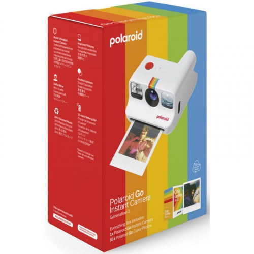 Cámara Instantánea Polaroid Go Generación 2 Blanca Sensor de Luz Apertura F9-F42 Batería 750mAh USB-C