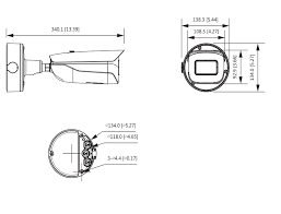 Cámara IP Dahua tipo bala 4MP lente varifocal IR60mt IP67 IK10 IVS