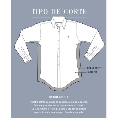 Camisa de hombre de Oxford Regular fit Blanco