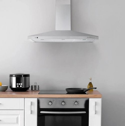 Campana decorativa control Air Campana ph ii 900/a control Air con 3 velocidades 90 cm 617 m/h inox clase a+
