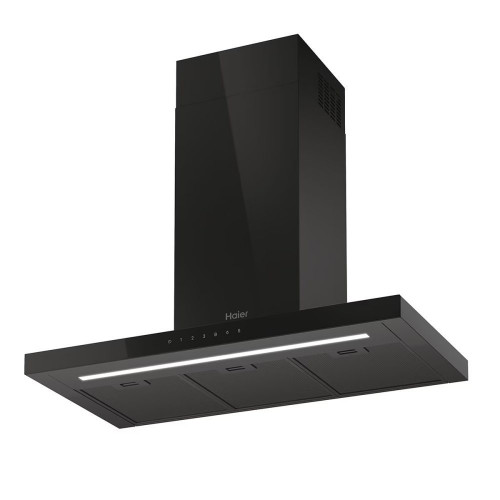 Campana decorativa de pared Haier con panel táctil y 4 velocidades - HATS9BCS6BVOC Negro
