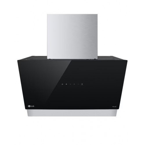 Campana decorativa LG con 3 velocidades, 630m3/h capacidad de extracción, 60 cm - HCEZ2428B Negro